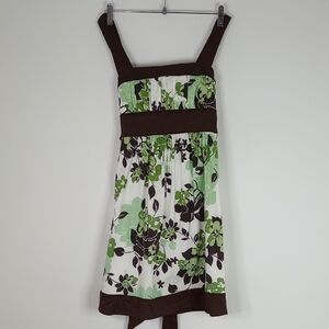 Floral Green and Brown Dress Love Tease Size 9
